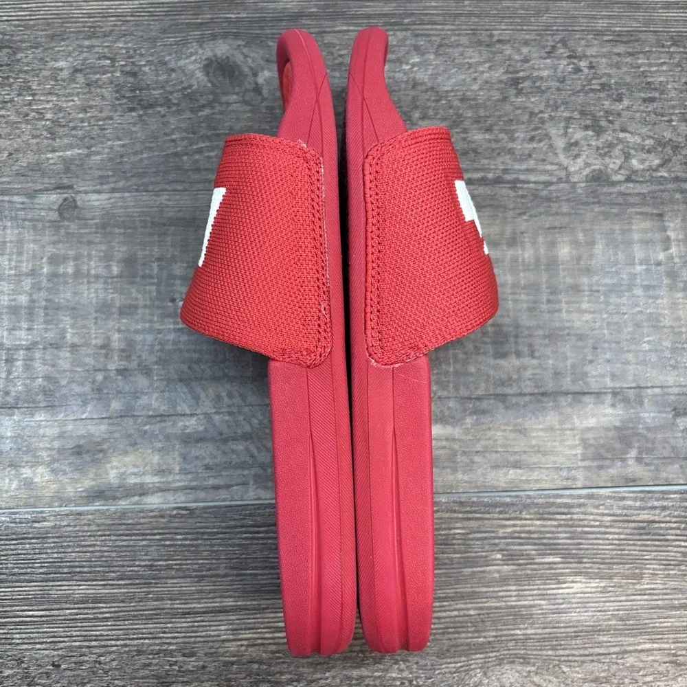 APL Slides Women's 6 BL TechLoom Sandals Red/White NEW